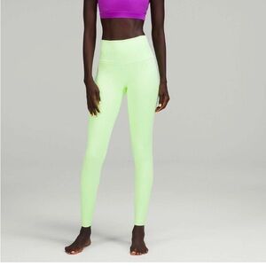 Women's Lululemon Align Neon Green High-Waisted Leggings. Size 4, Faded Zap 28”